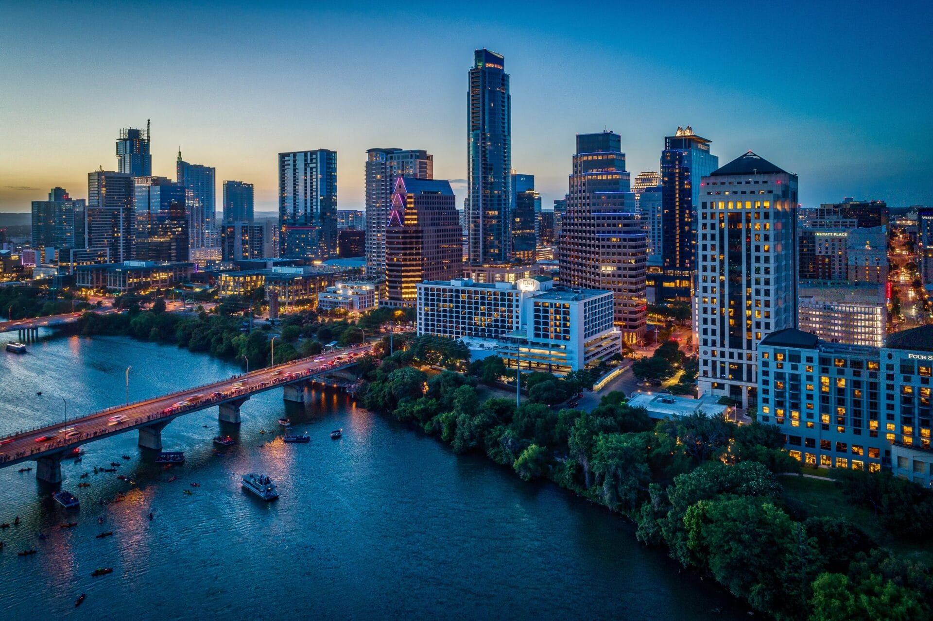Austin, Texas Skyline At Sunset Sendero Consulting