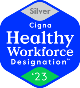 Cigna Healthy Workforce Designation blue and green logo