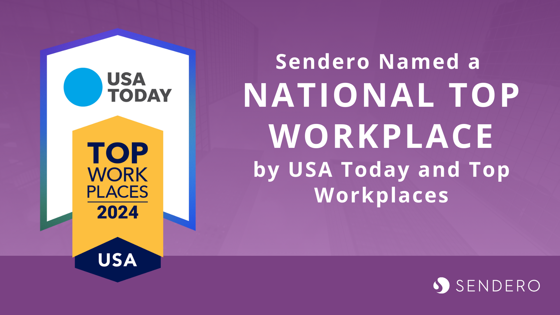 Sendero Named a 2024 Top Workplaces USA Award Winner Sendero Consulting