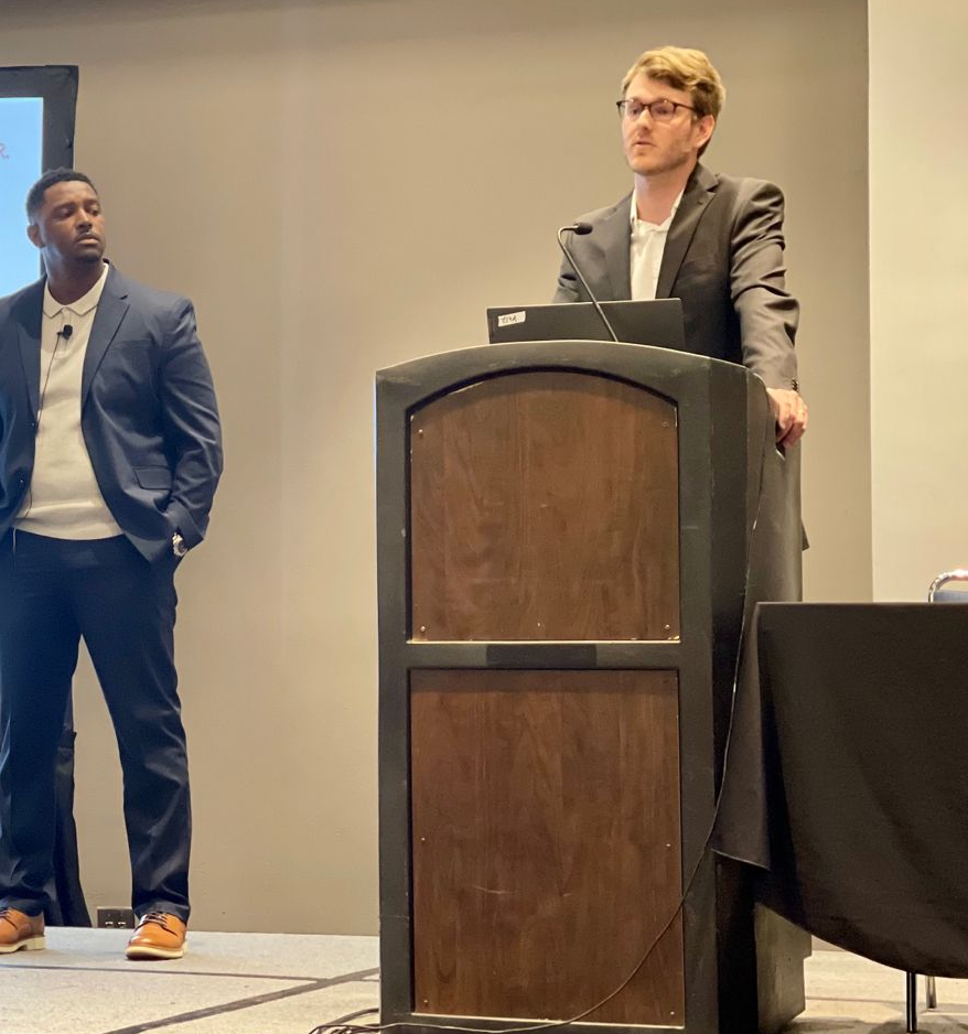 Brendan Hopper presenting at CS Week.