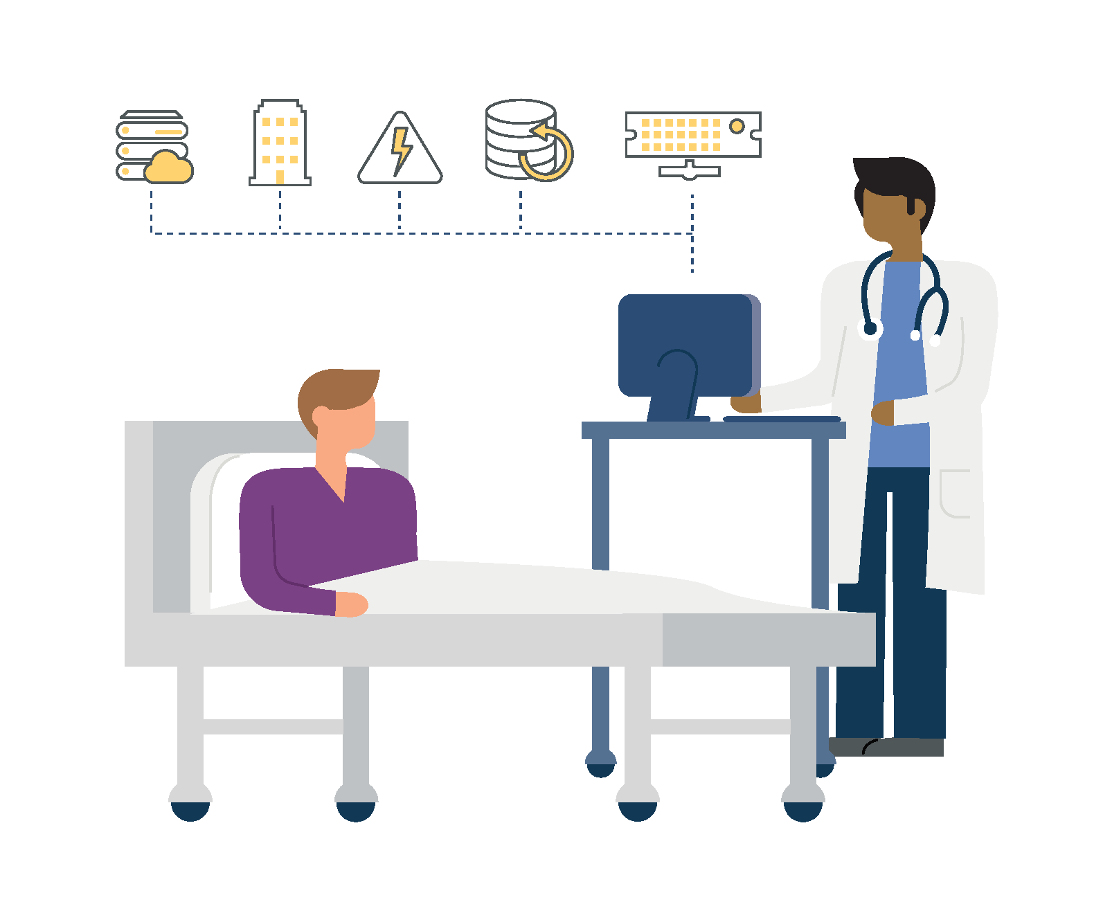 Healthcare infrastructure graphic