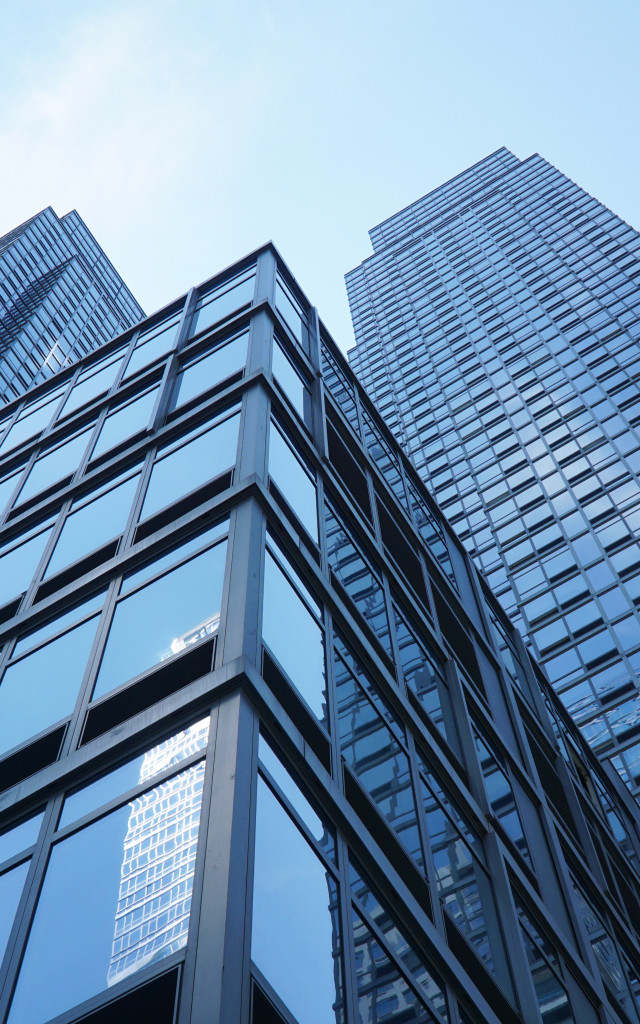 Glass office building exterior