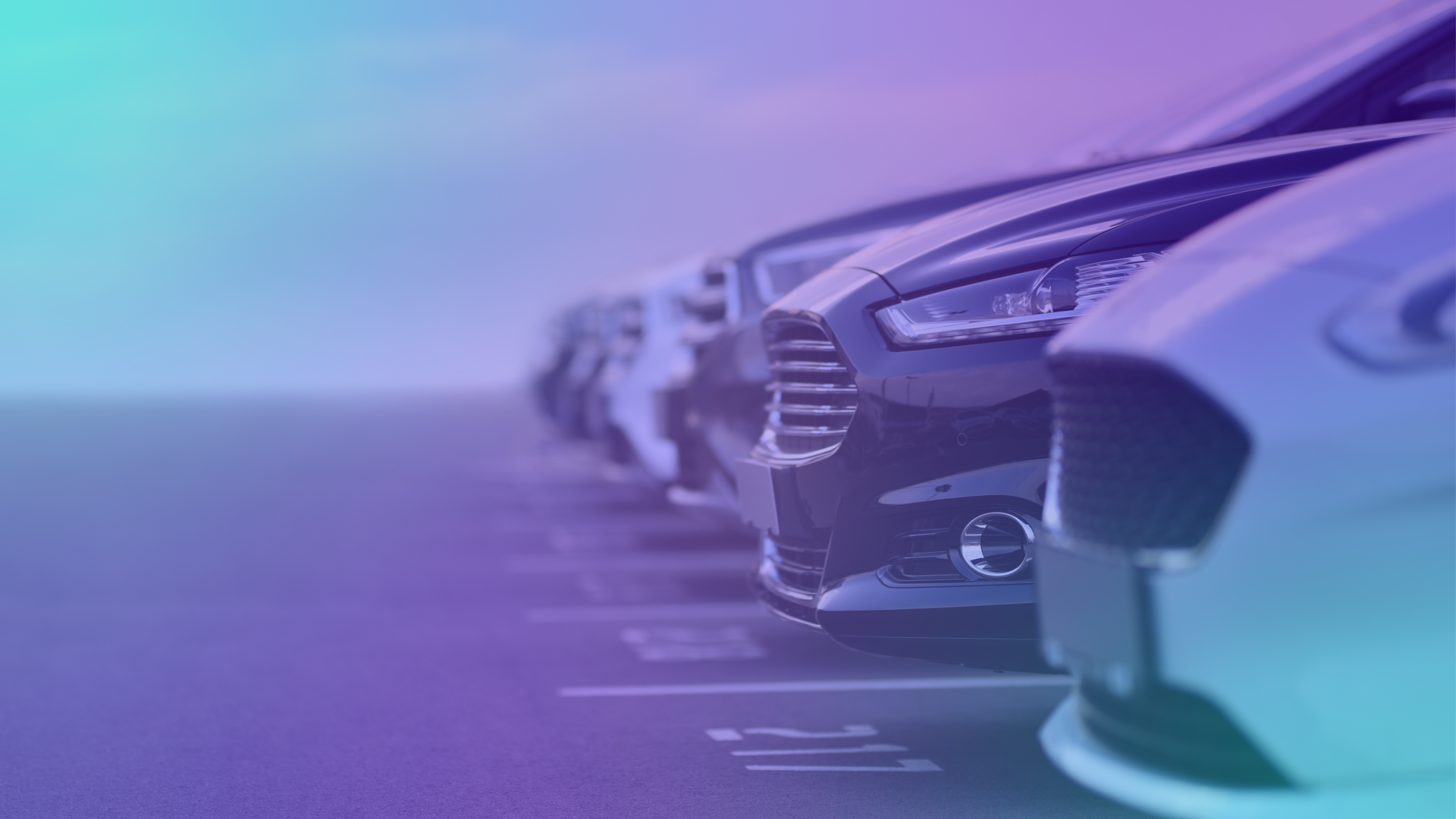 Image of cars parked in a line