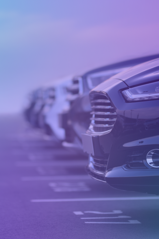 Image of cars parked in a line